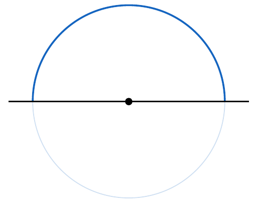 Semicírculo, mitad de una circunferencia | totumat.com